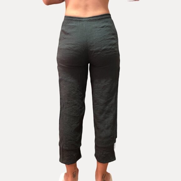 Dark Grey Linen Summer Beach Vacation Pants Size Medium - Picture 3 of 11